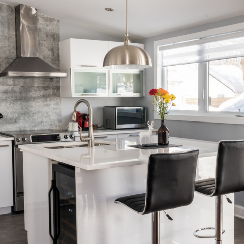 AFTER - seamless integration of appliances and custom cabinetry