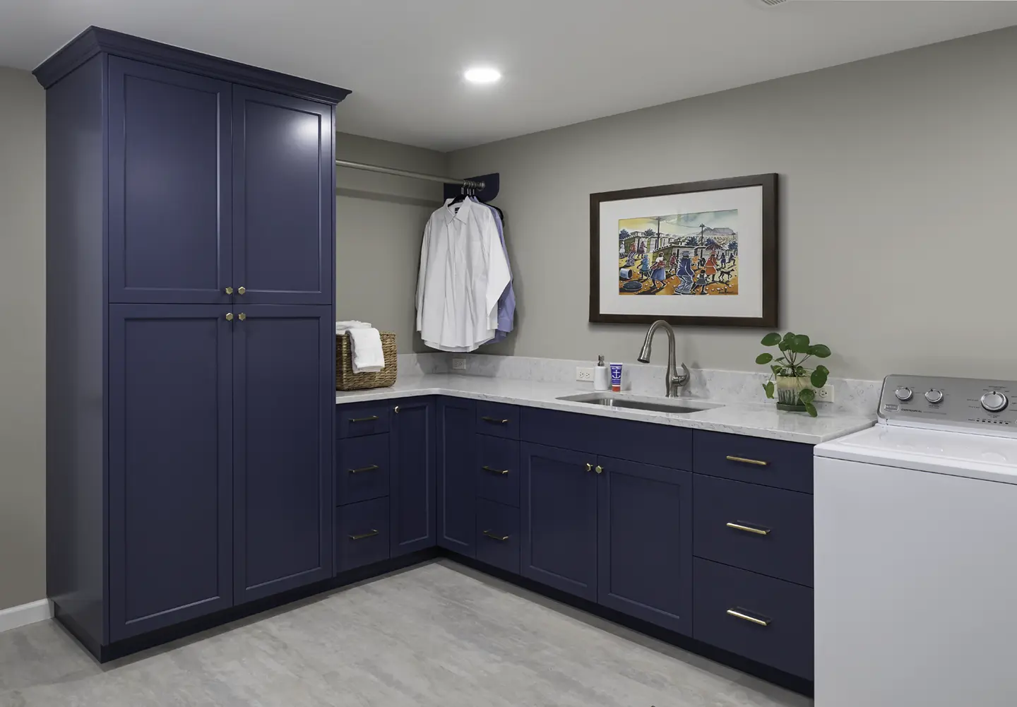 Everett, WA Laundry Room Remodel With Bold Color and Smart Storage Everett, WA Laundry Room Remodel With Bold Color and Smart Storage