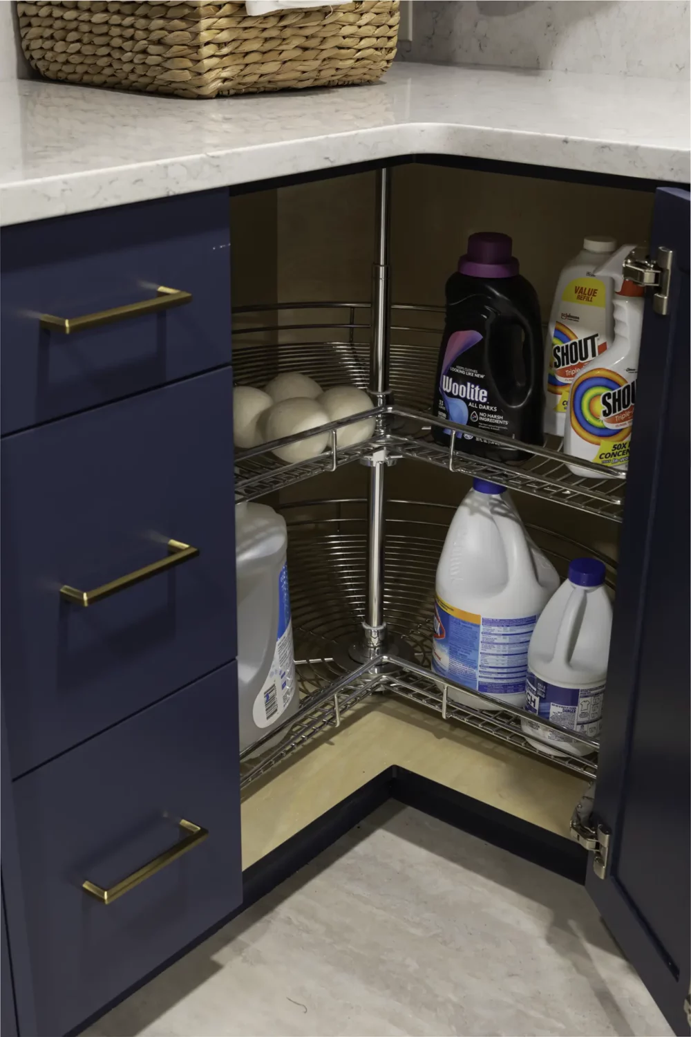 Everett, WA Laundry Room Remodel With Bold Color and Smart Storage - Smart Storage Smart Storage