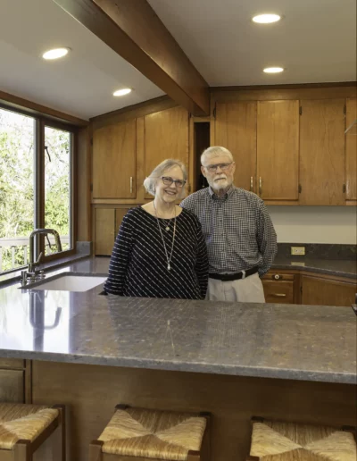 Universal Design Primary Bathroom Remodel with Indigo Accents | Everett, WA