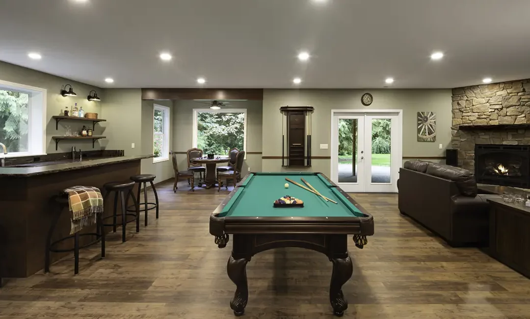 Entertainment-Focused Basement Remodel in Marysville, WA