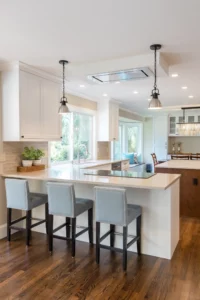Mill Creek, WA Kitchen Remodel Featuring Peninsula and Island