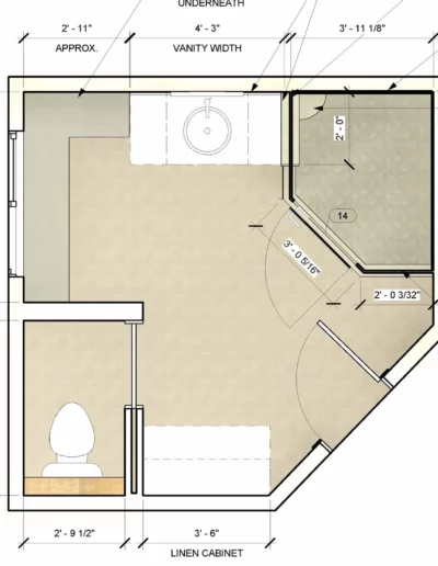 Luxury Primary Bathroom Remodel in Snohomish, WA - Floorplan After