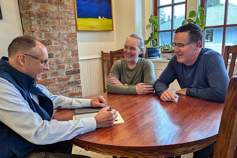 Ron meeting with clients