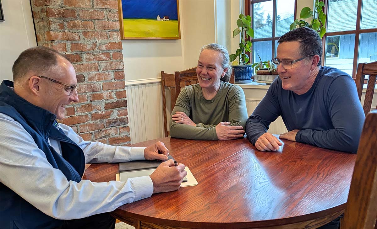 Ron meeting with clients